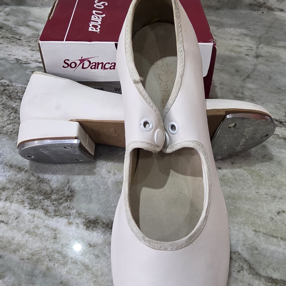 So Danca Kids White Dress Shoes